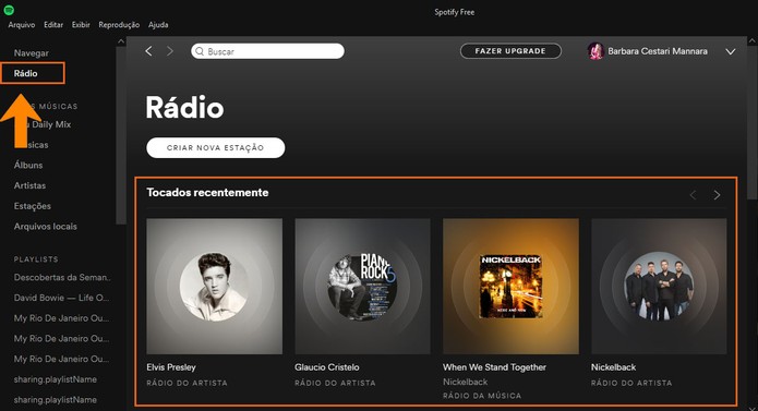 Conheça as estações de Rádio do Spotify (Foto: Reprodução/Barbara Mannara)