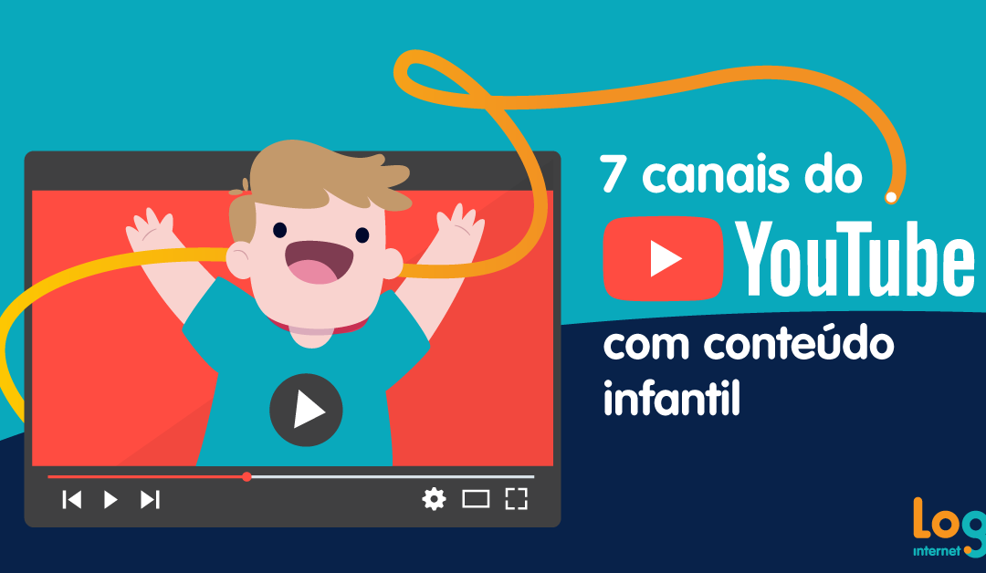 7 canais do Youtube conteúdo infantil Loga Internet