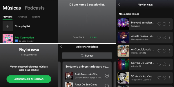 Spotify-Criar-playlist