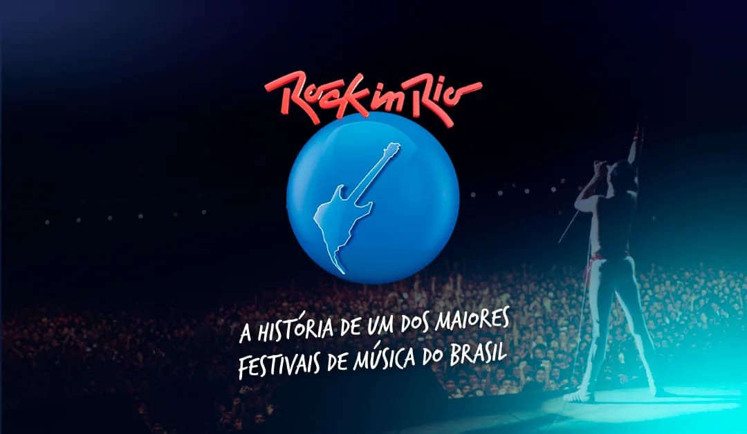 Ilustração com a logo do festival de música Rock in Rio
